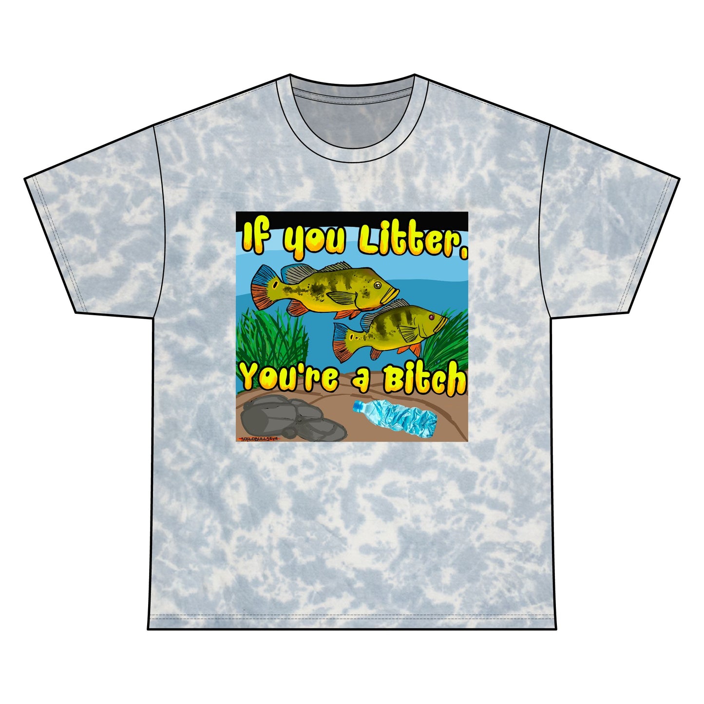 Litter Peacock Tie Dye Tee, Eco-Friendly Cotton Shirt